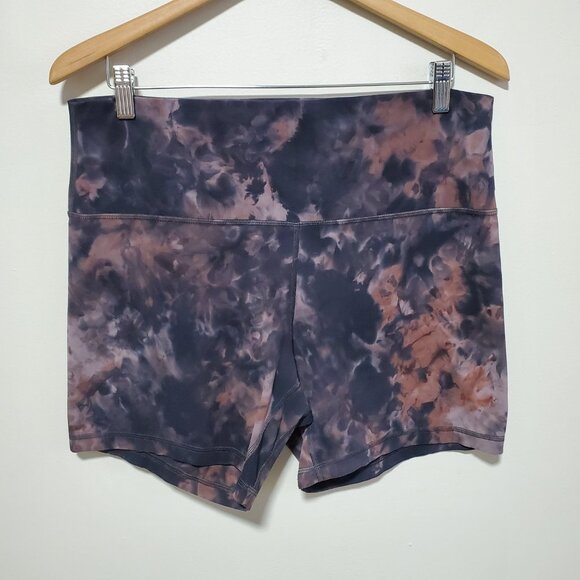 LULULEMON Align Bike Short 6" Diamond Dye Graphite Grey Pink Pastel Women's 14 - Picture 2 of 12